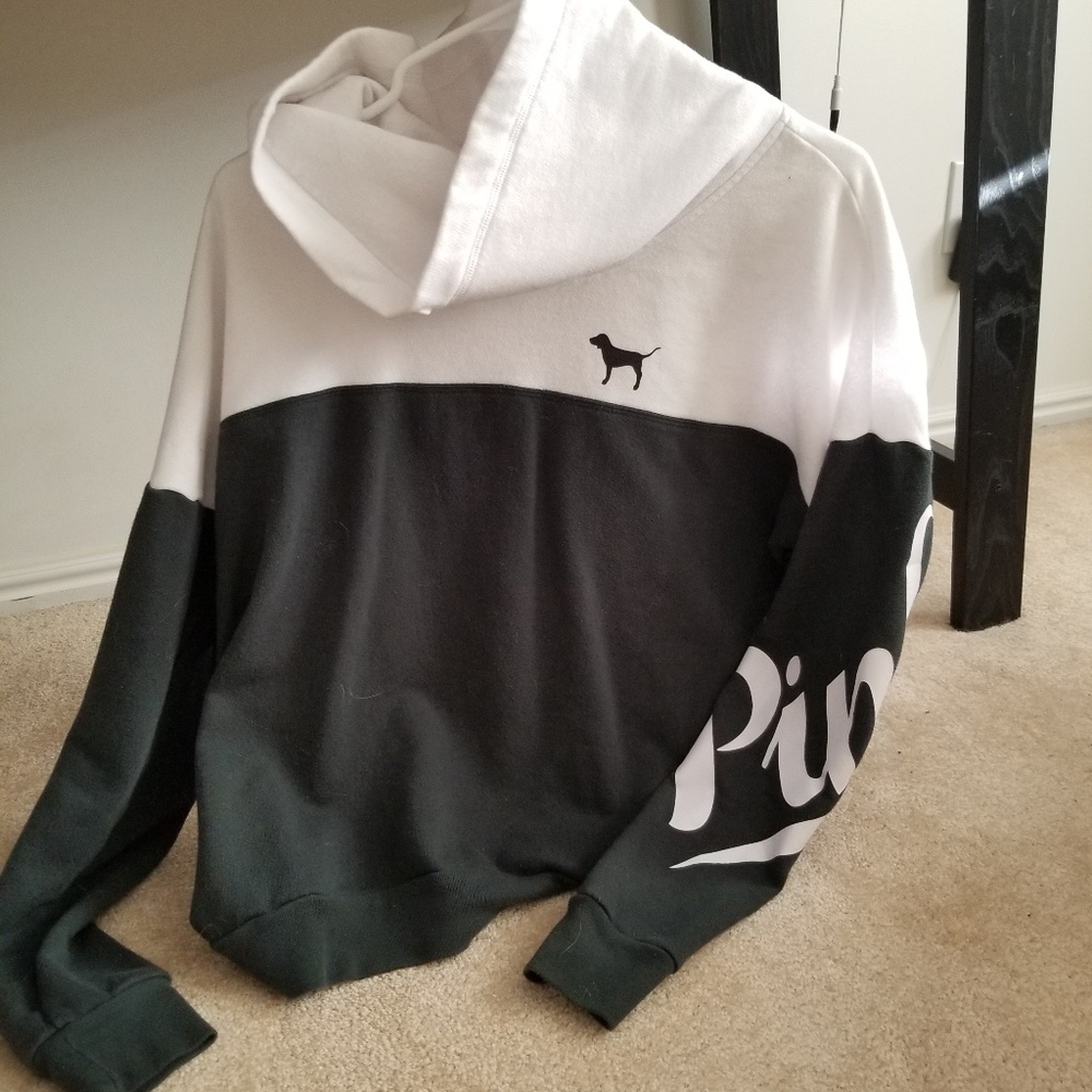 PINK Cowl Neck Pullover Hoodie